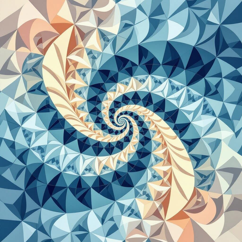 Fractal Waveforms in 3D Vector Art