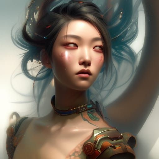 Hyperdetailed Portrait of Japanese Girl in Unreal Engine