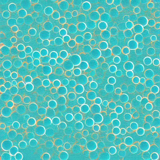 Sunlit Aqua Bubbles Illustration
