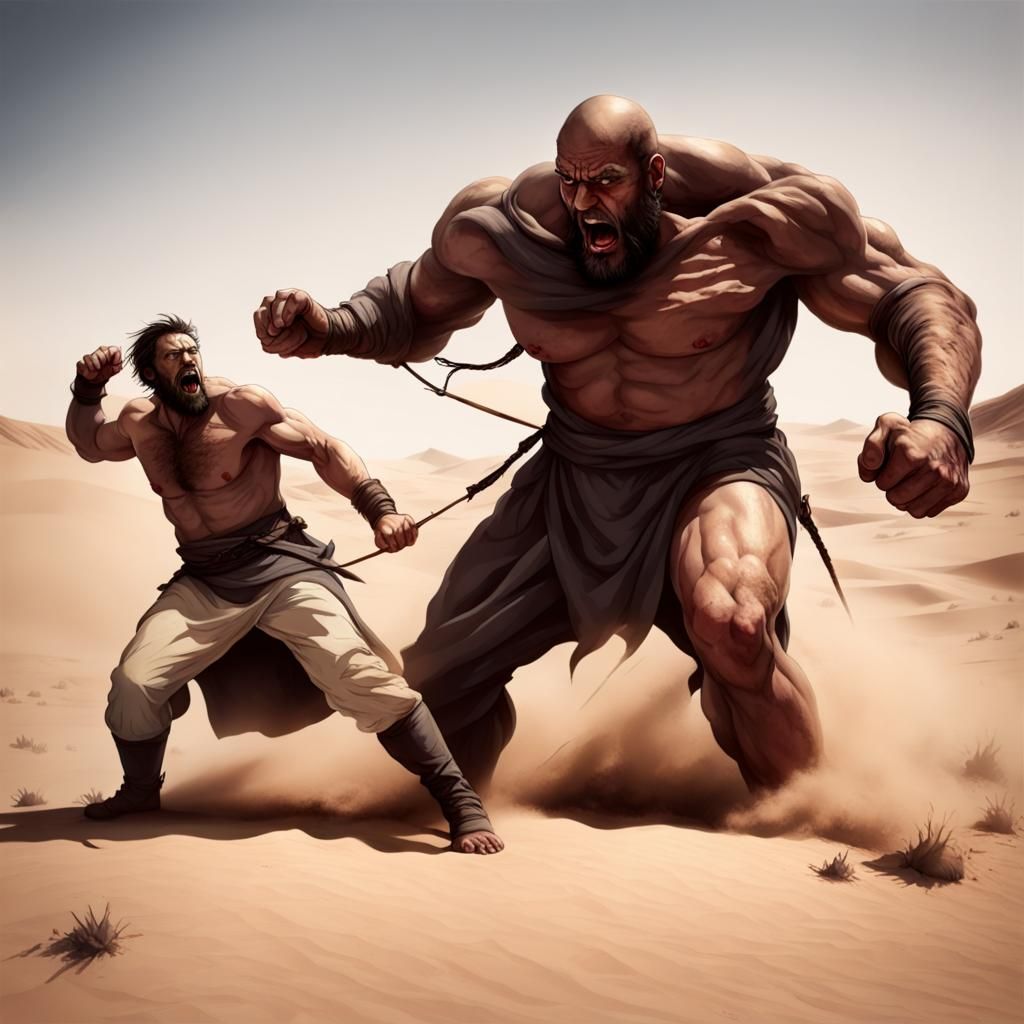 Giants Clash: Desert Battle to the Death