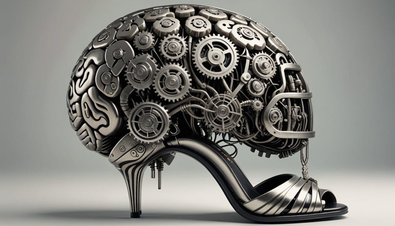 Steampunk Brain in Zebra Heels
