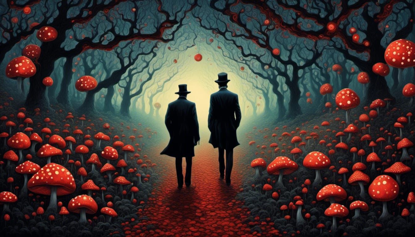 Unstable Man: Symbolic Art in Burtonesque Style