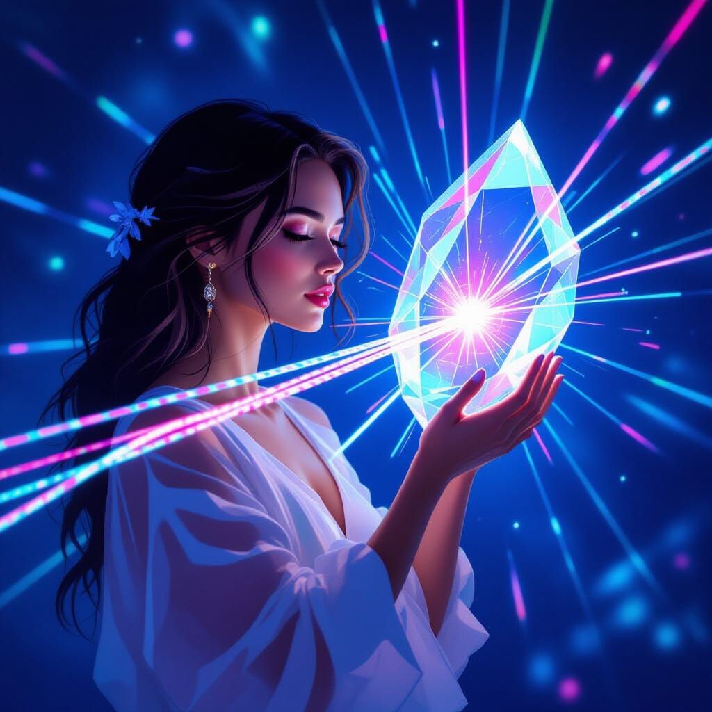 Prismatic Ropes in a Futuristic Neon Style