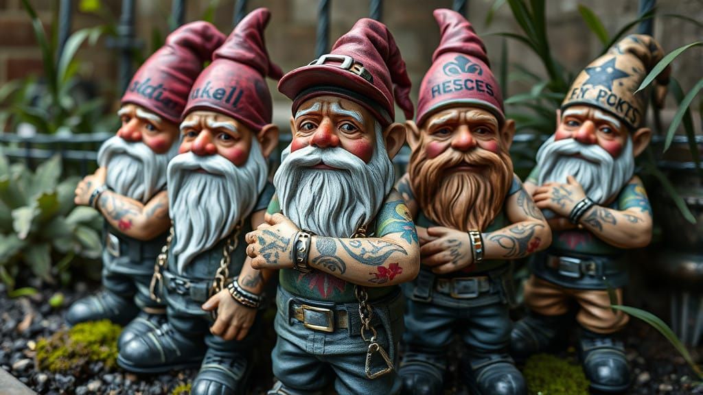 Gritty Garden Gnomes in Streetwear Style