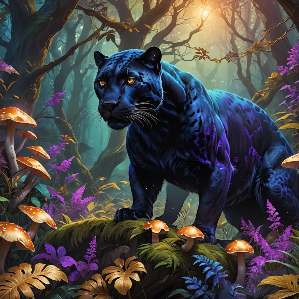 Mystical Forest Panther Concept Art in Unreal Engine