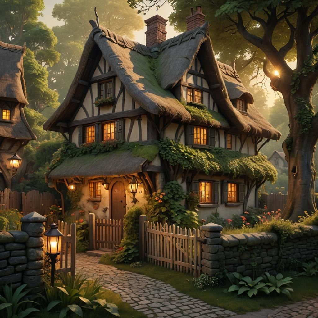 Medieval Cottagecore House in Whispering Woods