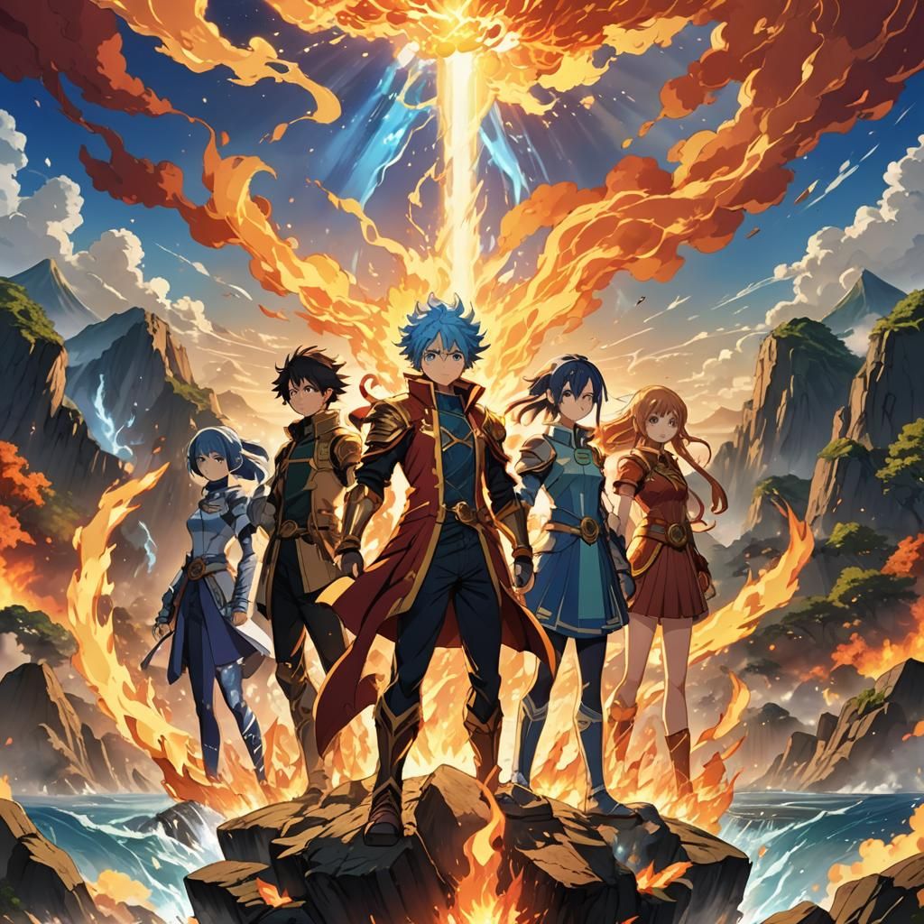 Anime Key Visual of the Four Elements