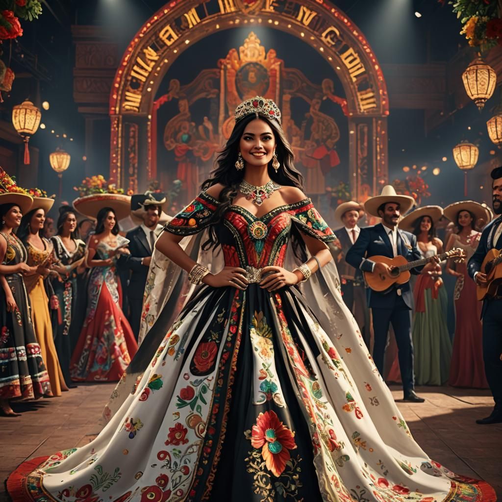 Ravishing Miss Mexico in Ethnic Dress