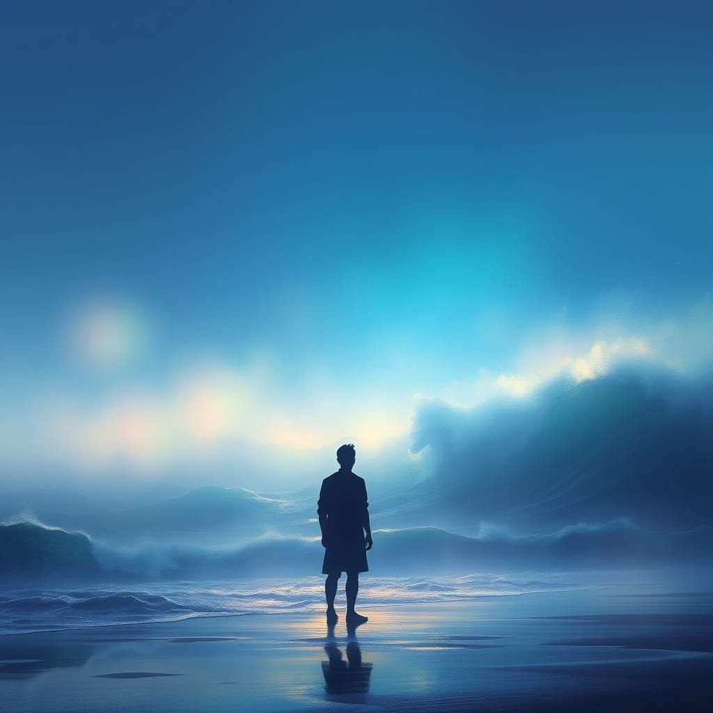 Surreal Ocean Dreamscape in Impressionistic Style