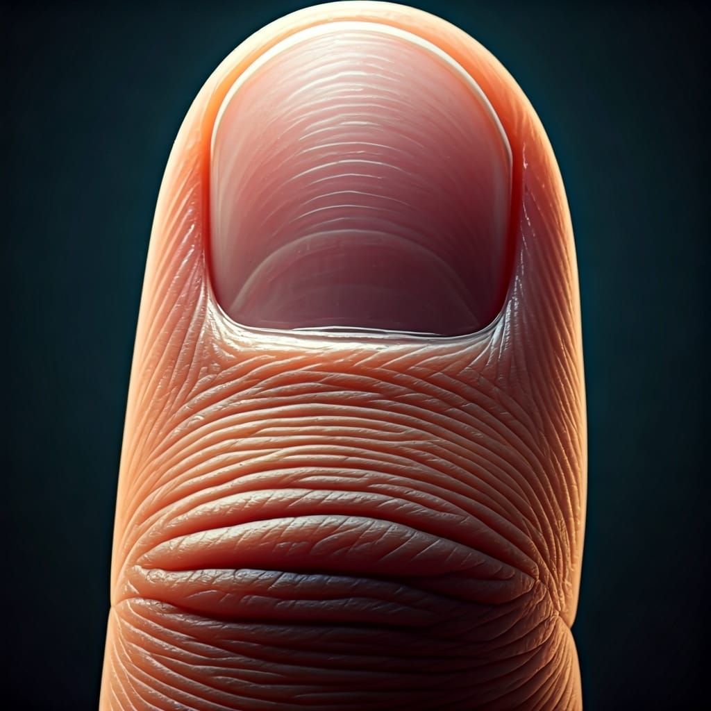 Hyper-Realistic Thumbtip Macro View