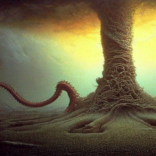 Wrath: Eldritch Horror in Beksiński Style