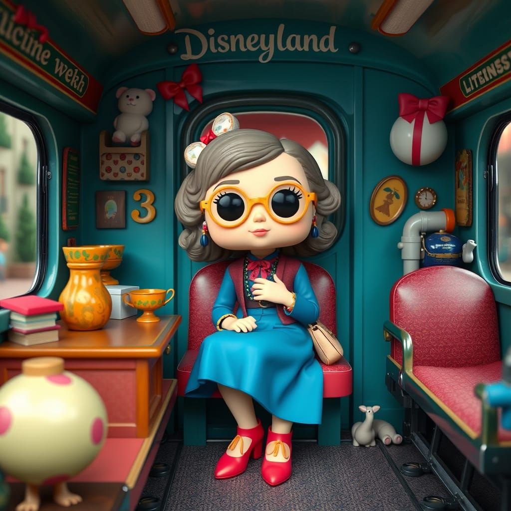 Funko Pop Figure Disney Agata Kristi  in Disneyland Train