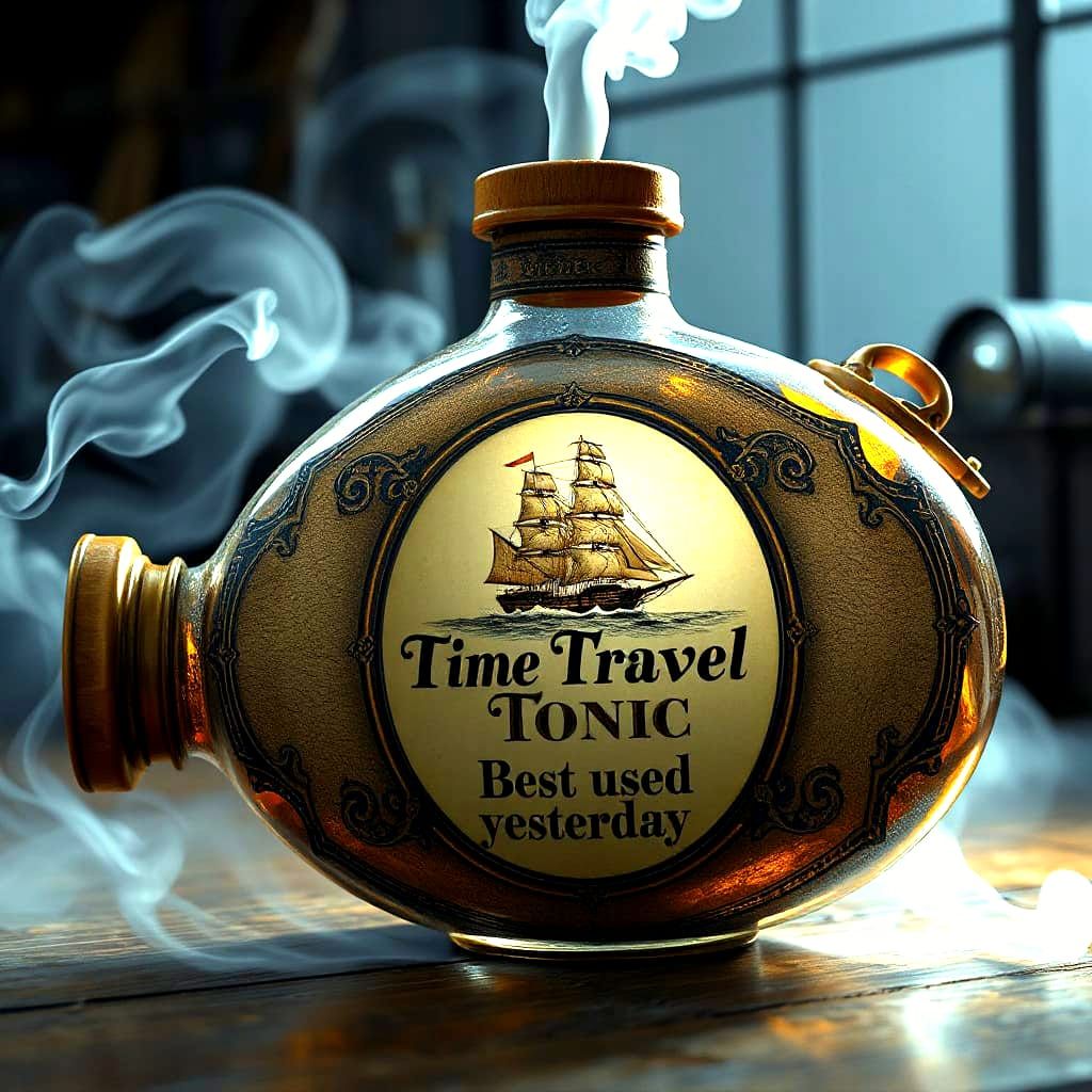 "Time Travel Tonic   - Best used yesterday"