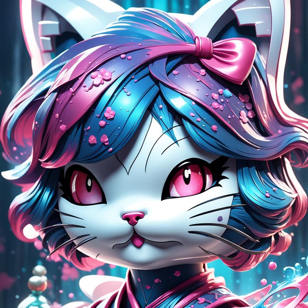 Hyperdetailed Hello Kitty Portrait by Rutkowski, Artgerm