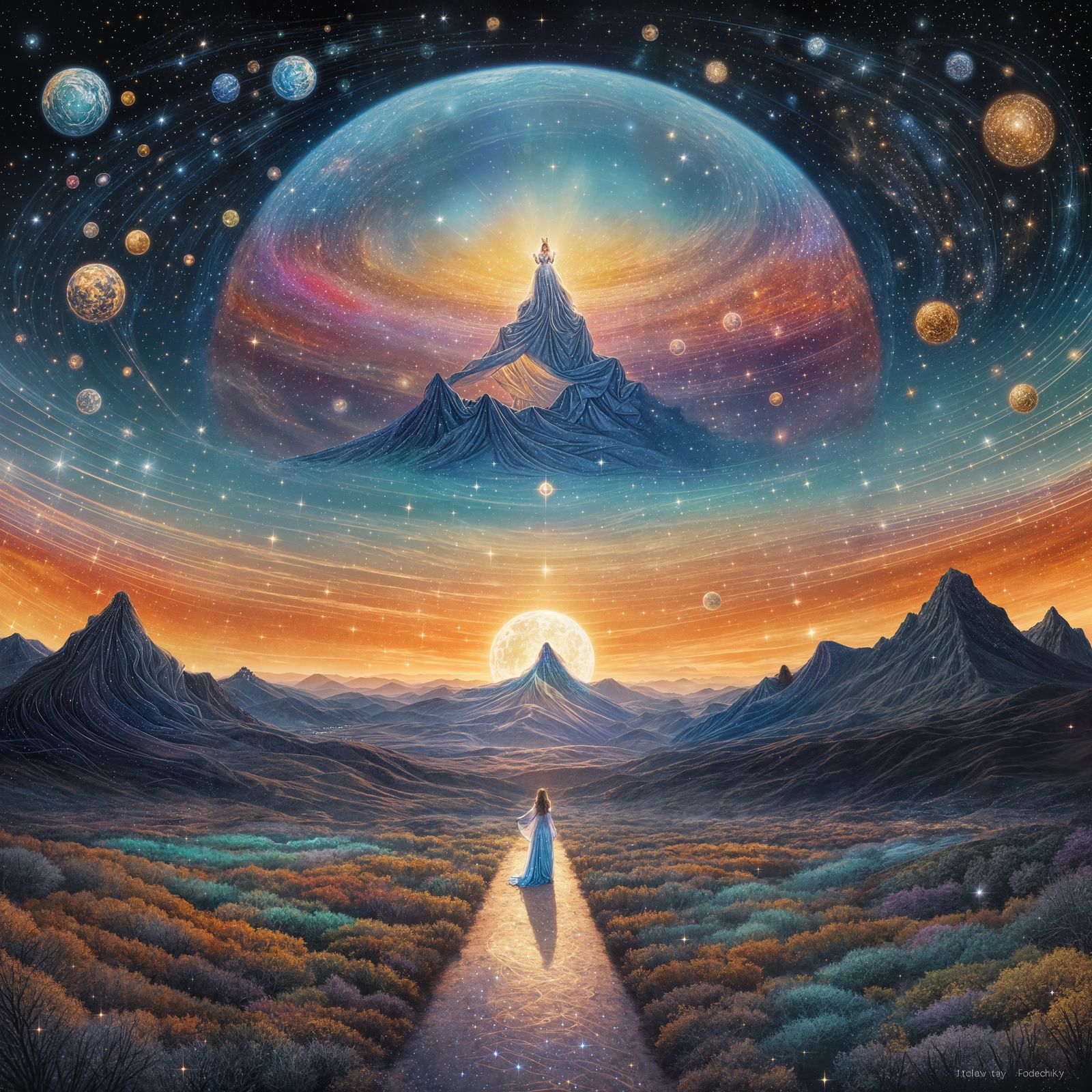 Celestial Princess Among the Stars, in Soft Focus