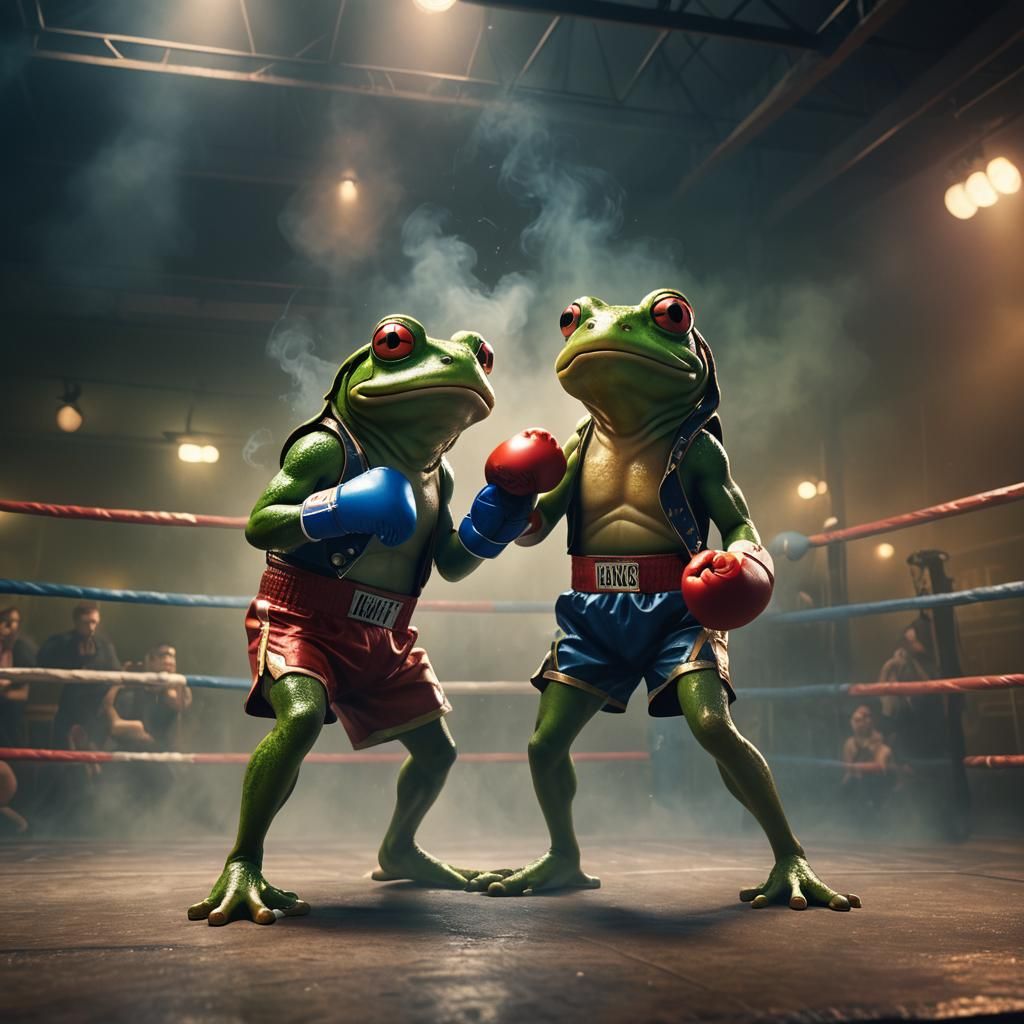 Frogs Boxing in a Ring: Digital Matte Painting