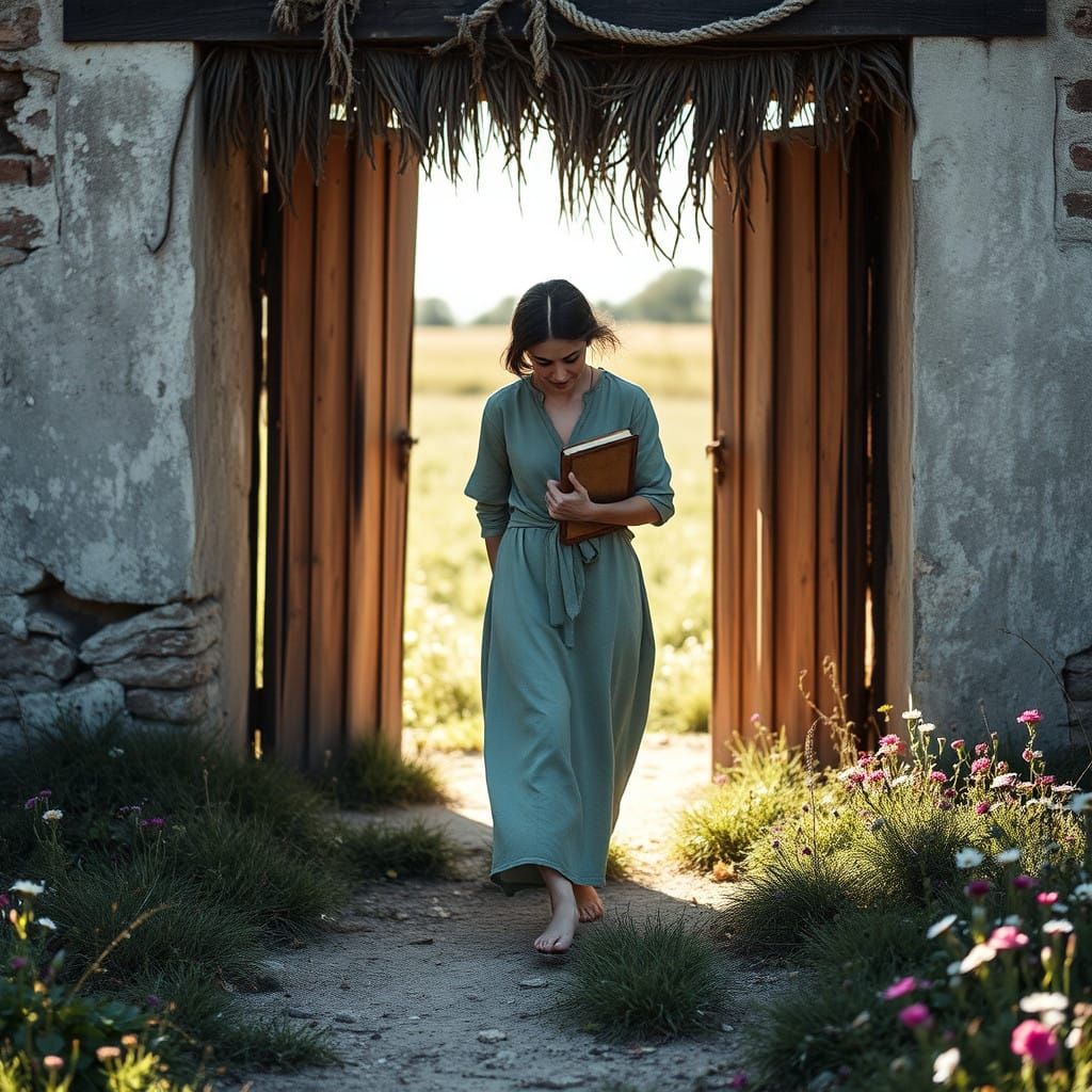 Solitaria Figure Steps into Vibrant Wilderness Beyond the An...