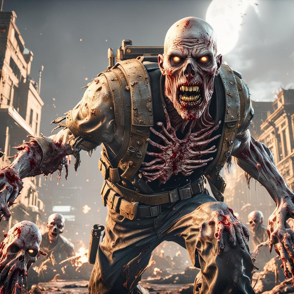 Epic 3D Zombie Horde in Cinematic Style