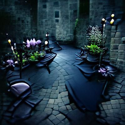 Mysterious Midnight Library Ambiance