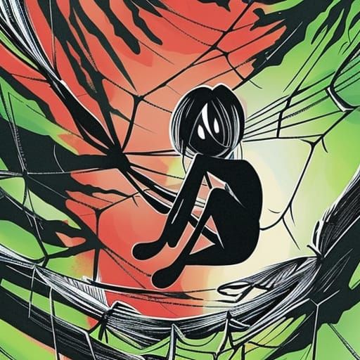 Lonely Spider in Tangled Web