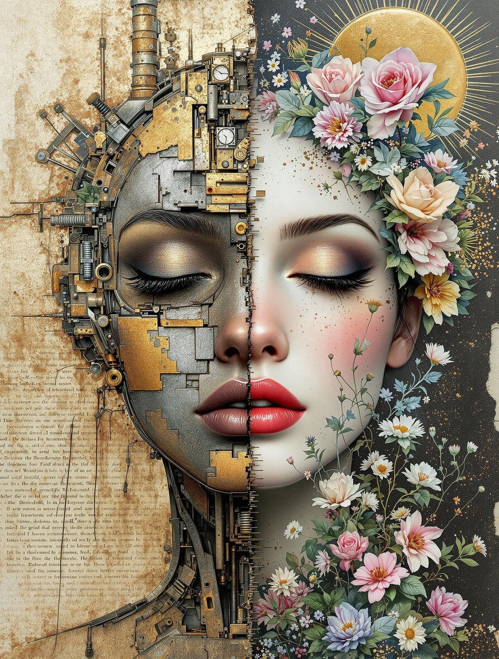 Nature's Rebirth in Torn Metal and Bloom