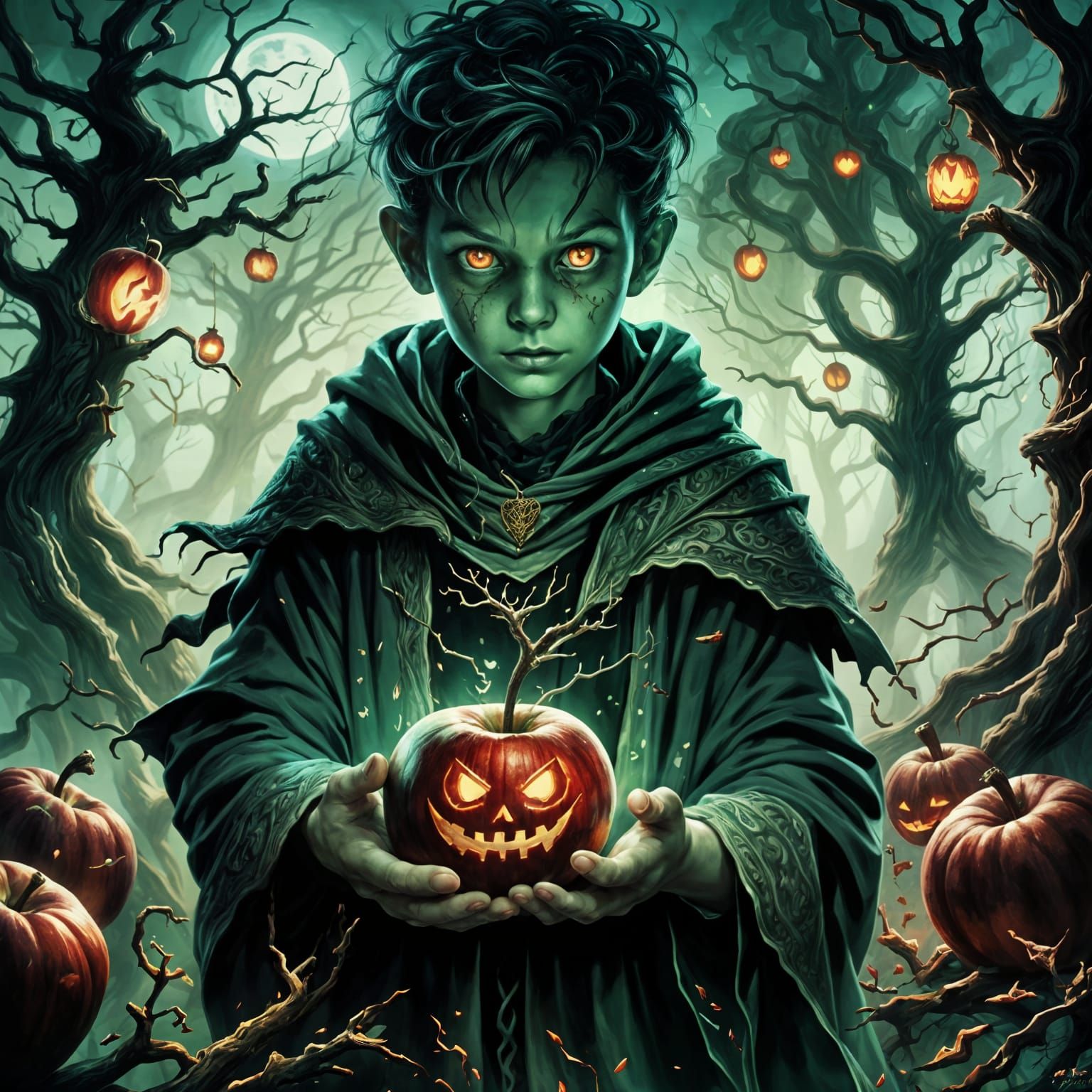 Cursed Apple: A Halloween Night Fantasy