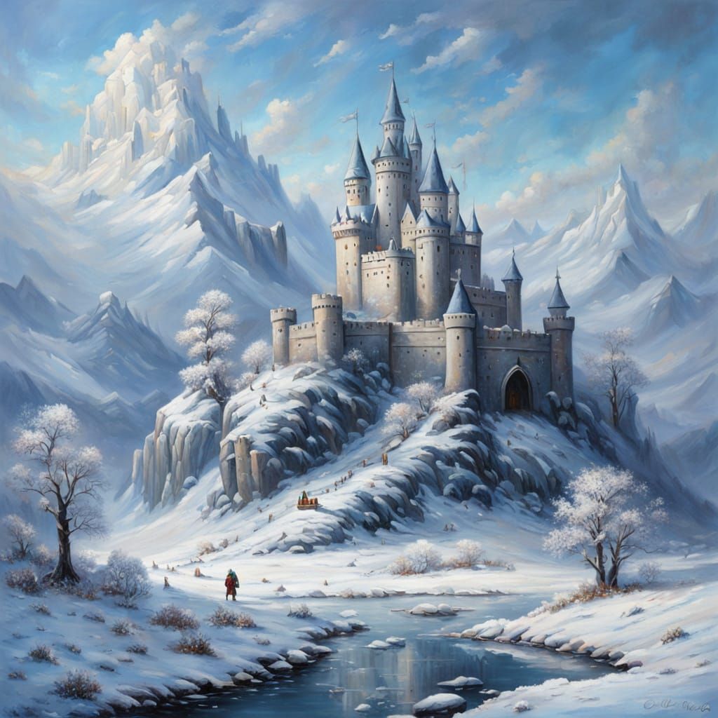 Winter Kingdom in Oil Painting