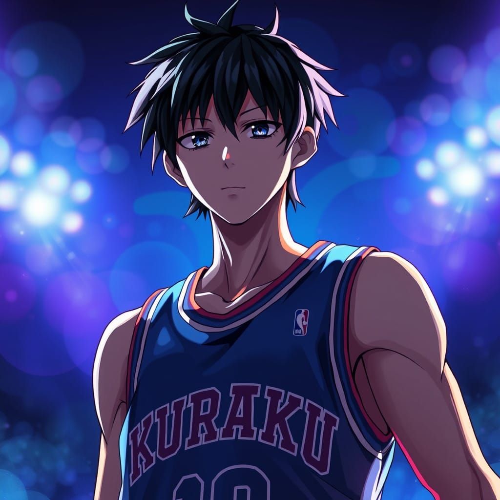 Vibrant Basketball Concept Art in Anime Style