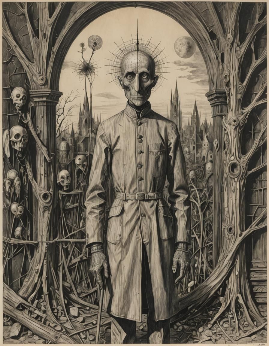 Gothic Mixed Media Sketch: Reap What You Sow