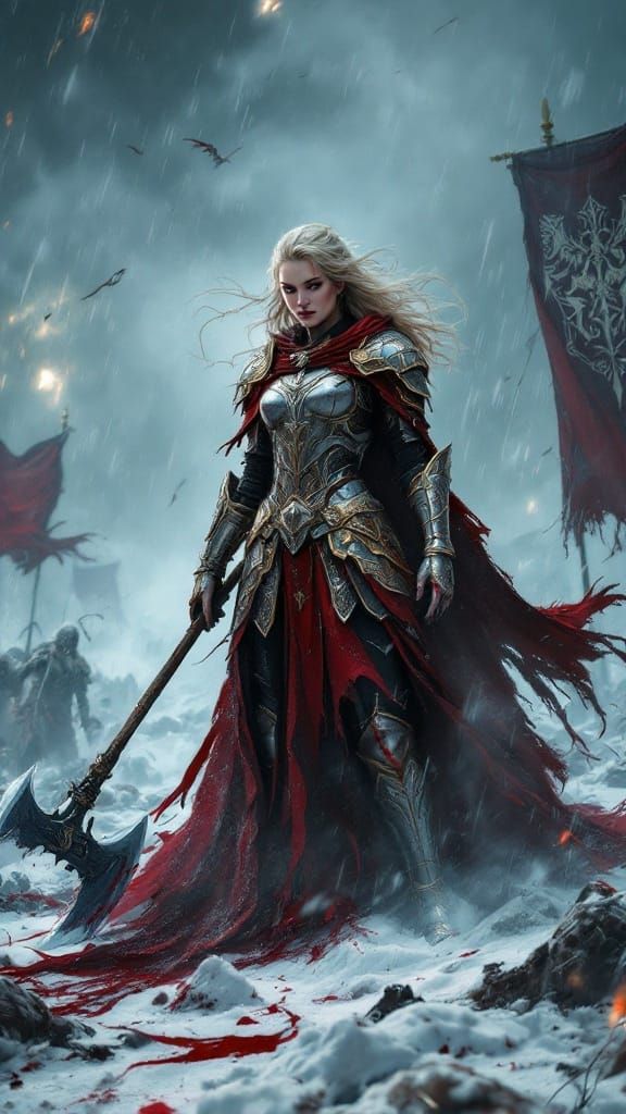 Majestic Warrior in Gothicpunk Steel Armor