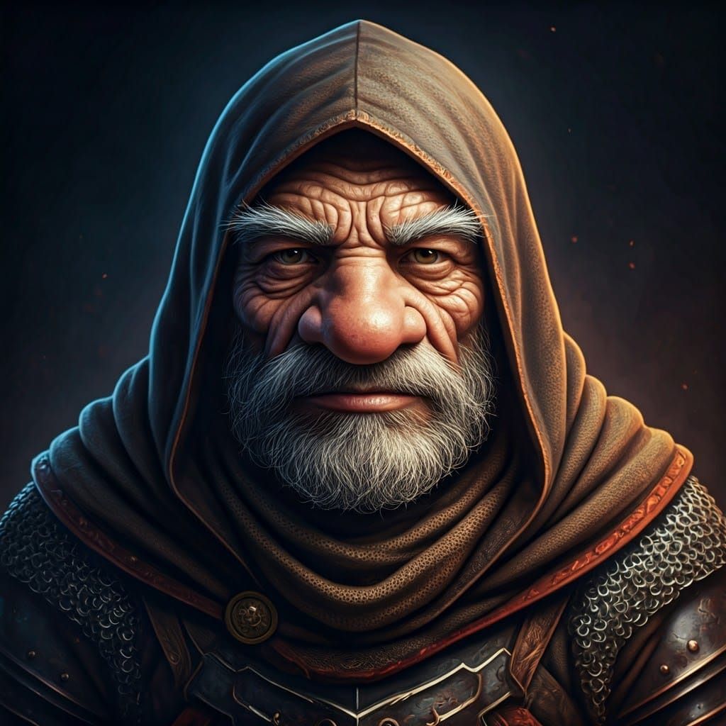 Gnarled Gnome Warrior in Moody, Earthy Tones