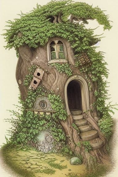 Enchanted Fairy Treehouse: A Victorian Botanical Illustratio...