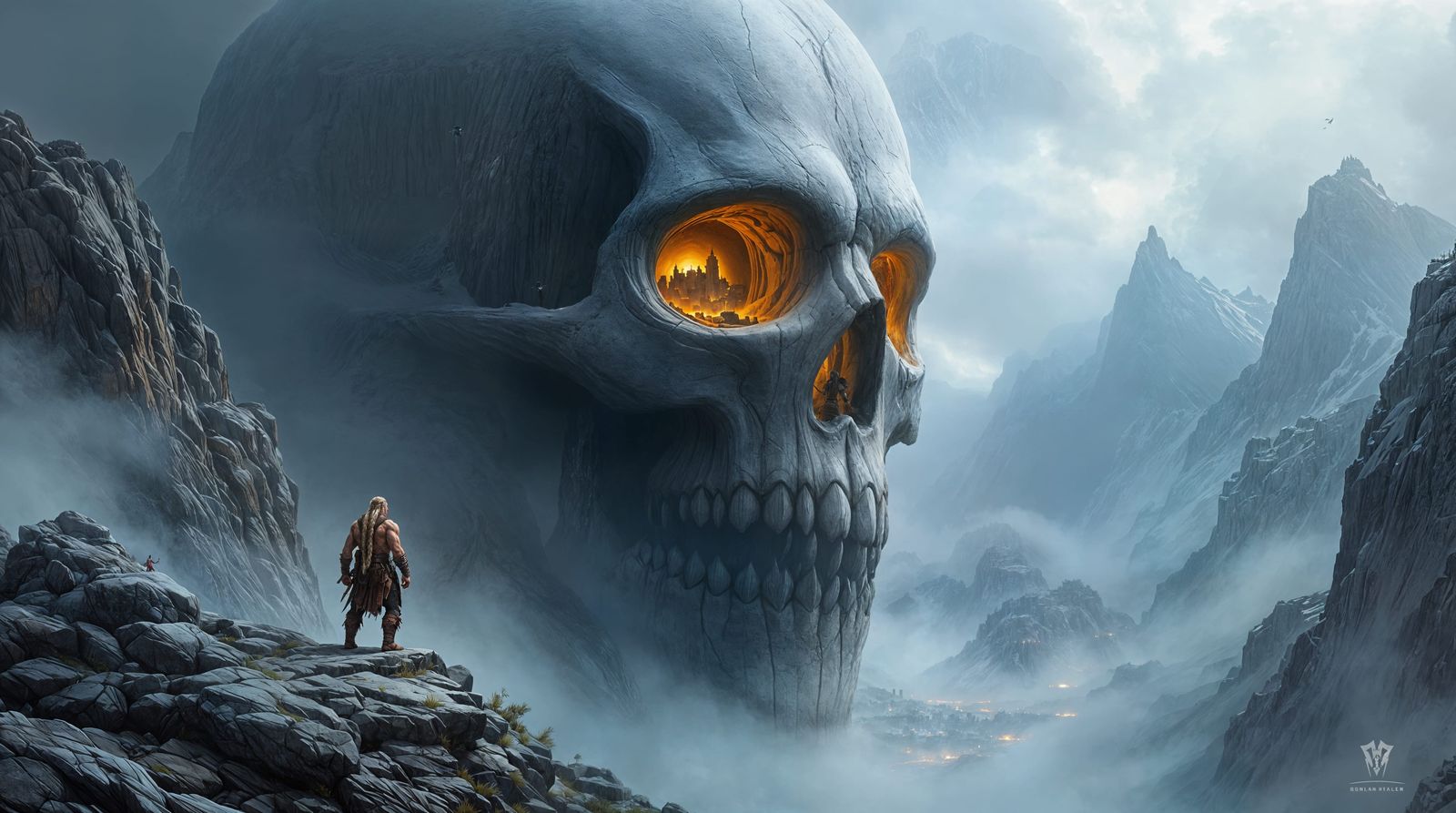 Barbarian Gazes at Skull Mountain City