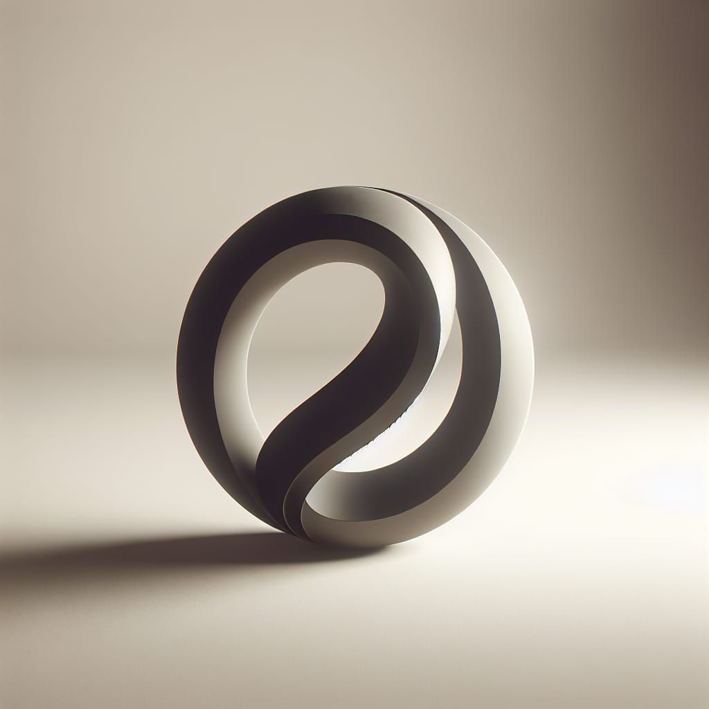 Elegant Monochromatic Symbol in Minimalist Design