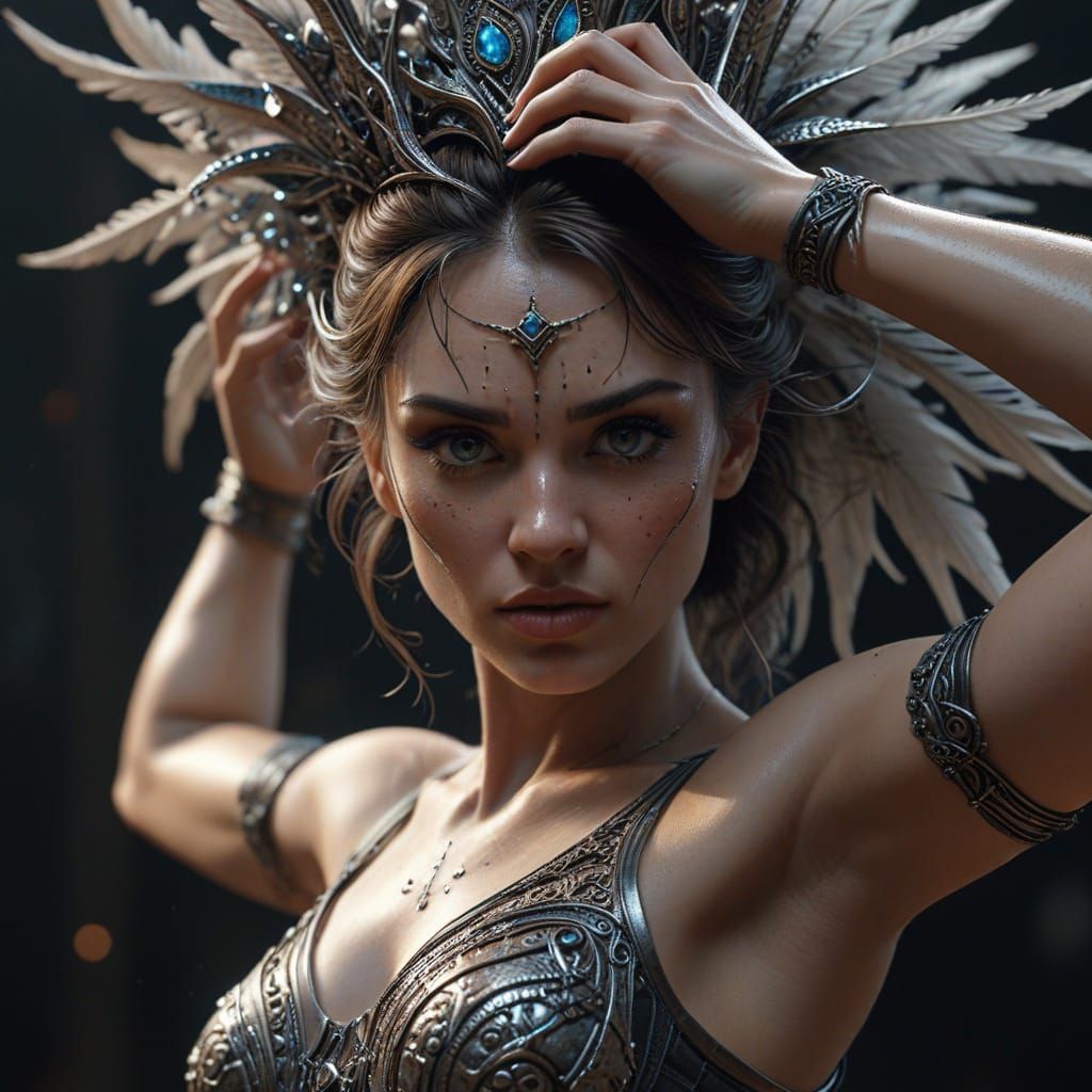 The Dancer of Creation in Hyperrealistic Style