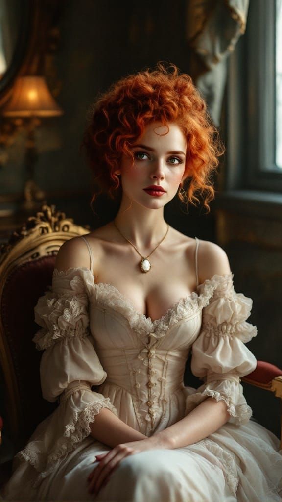 Mina Harker in Victorian Era with Red Hair