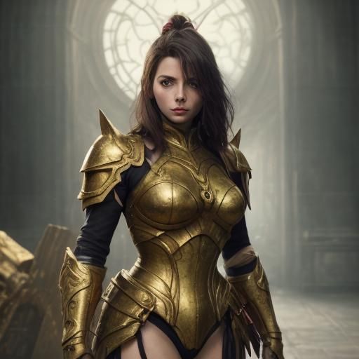 Jiyan of Wuthering Waves in Gold Armor