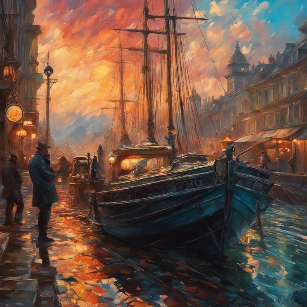 Impressionistic Image with Dramatic Lighting and Color