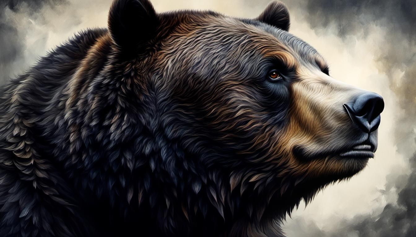 Demonic Cyborg Bear in Volcanic Hyperspace