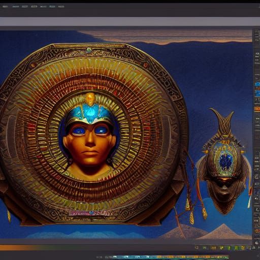 Detailed Matte Painting of Sun God Ra