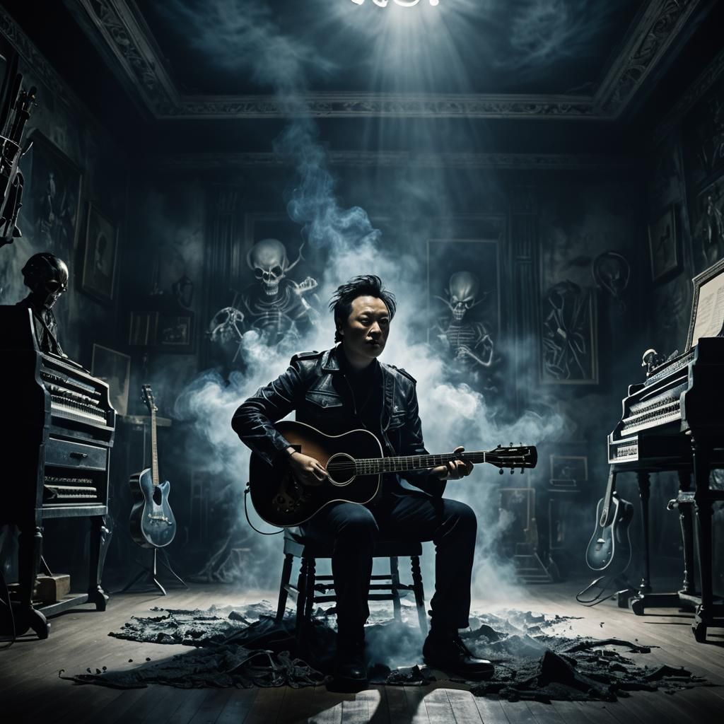 Eason Chan: Surreal Singer in Moody H.R. Giger Style