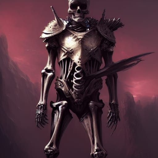 Armored Skeleton: Dark Fantasy Masterpiece