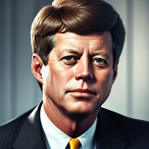 Hyperrealistic Portrait of John F Kennedy