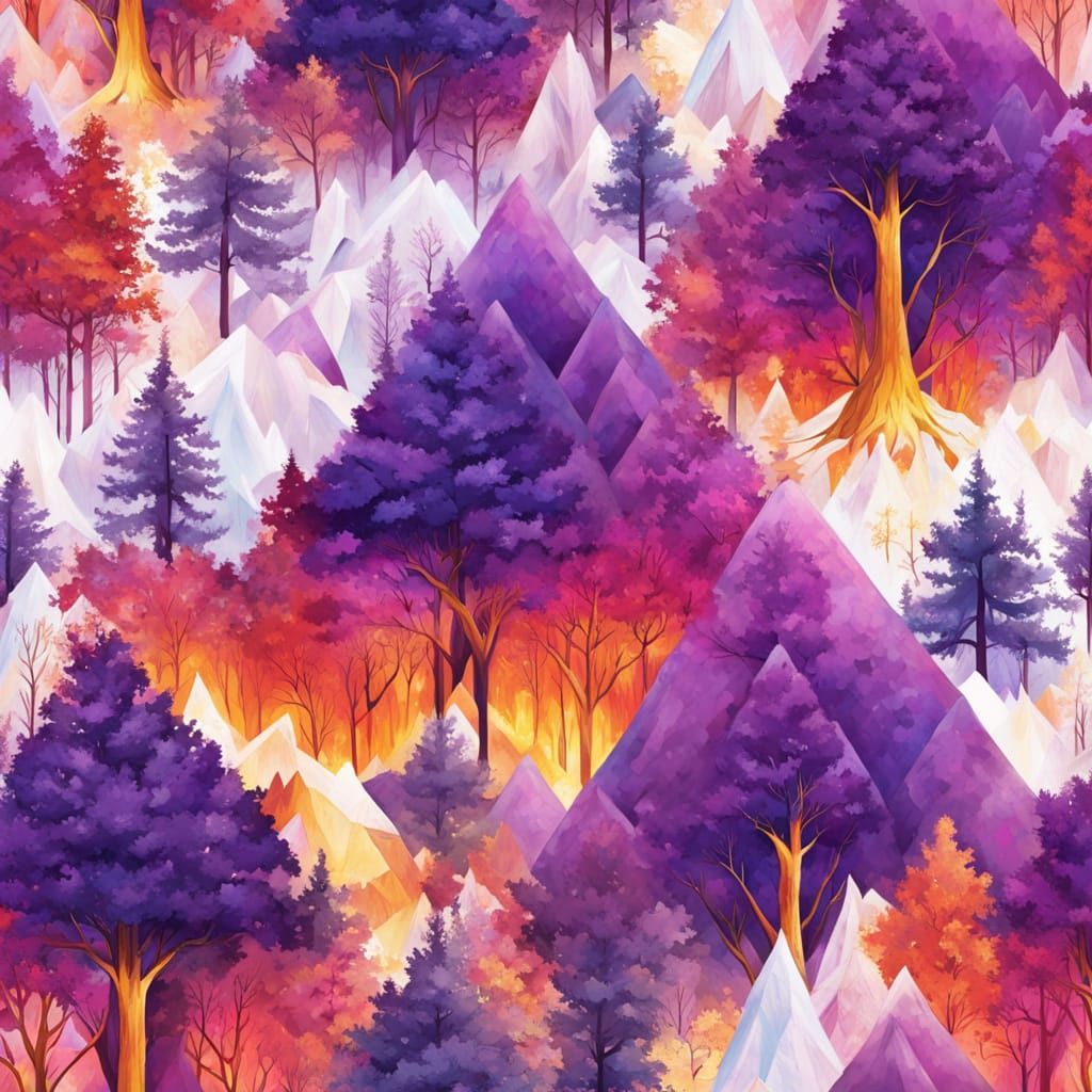 Crystal Fire Elemental Rises in Ethereal Forest