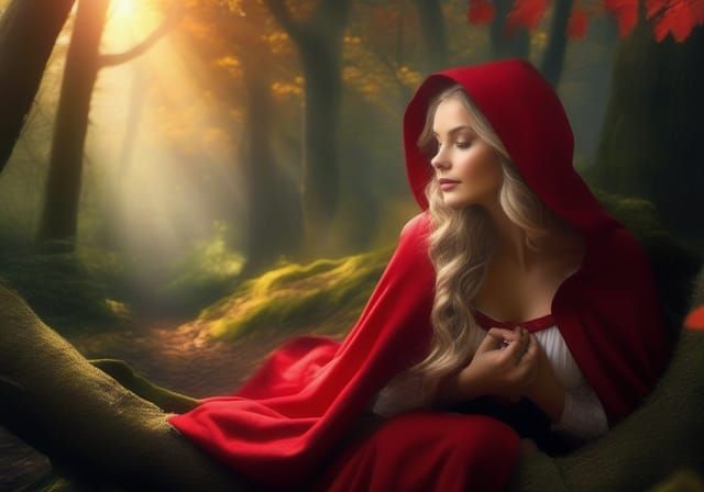 Little Red Riding Hood and the Wolf Encounter