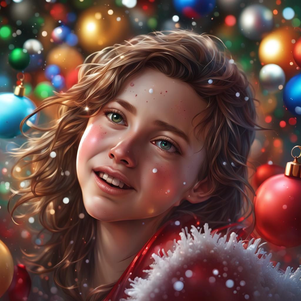 Detailed Hyperrealistic Christmas Concept Art with Splash Ef...