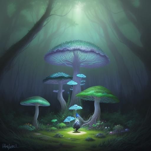 Horal in Mystical Forest: Whimsical Impressionism