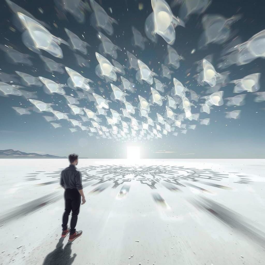 a door made of light