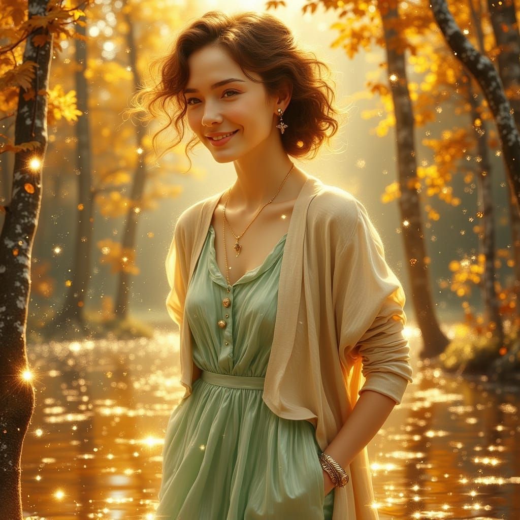 Elegant Woman in Autumn Style