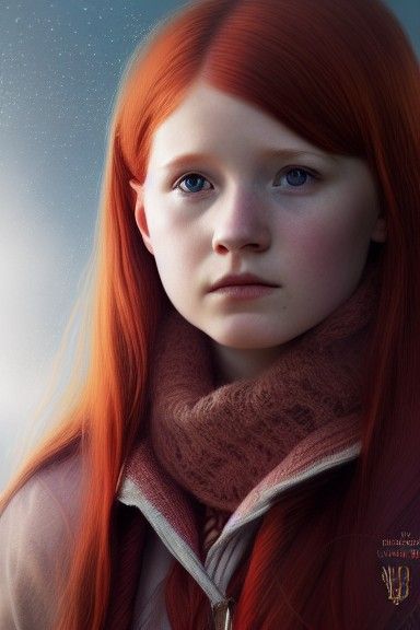 Ginny Weasley Portrait in Amano-Alvarado Style